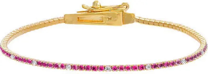 BY ADINA EDEN Colored CZ Accented Tennis Bracelet | Nordstrom | Nordstrom