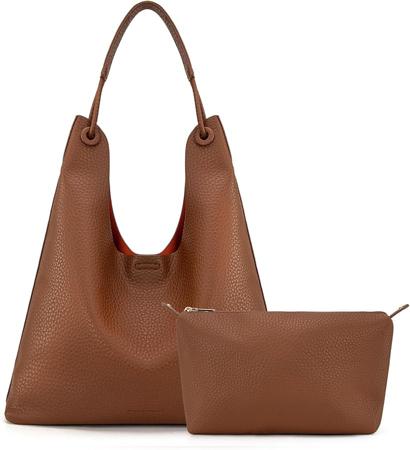 Montana West Hobo Bag for Women Shoulder Purse Handbags with Detachable Makeup Bag | Amazon (US)