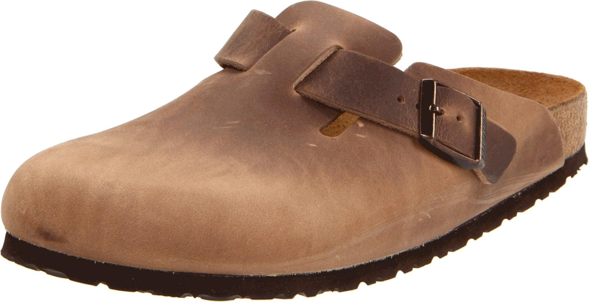Amazon.com | Birkenstock Men's, Boston Soft Footbed Clog Habana Brown 41 M | Mules & Clogs | Amazon (US)