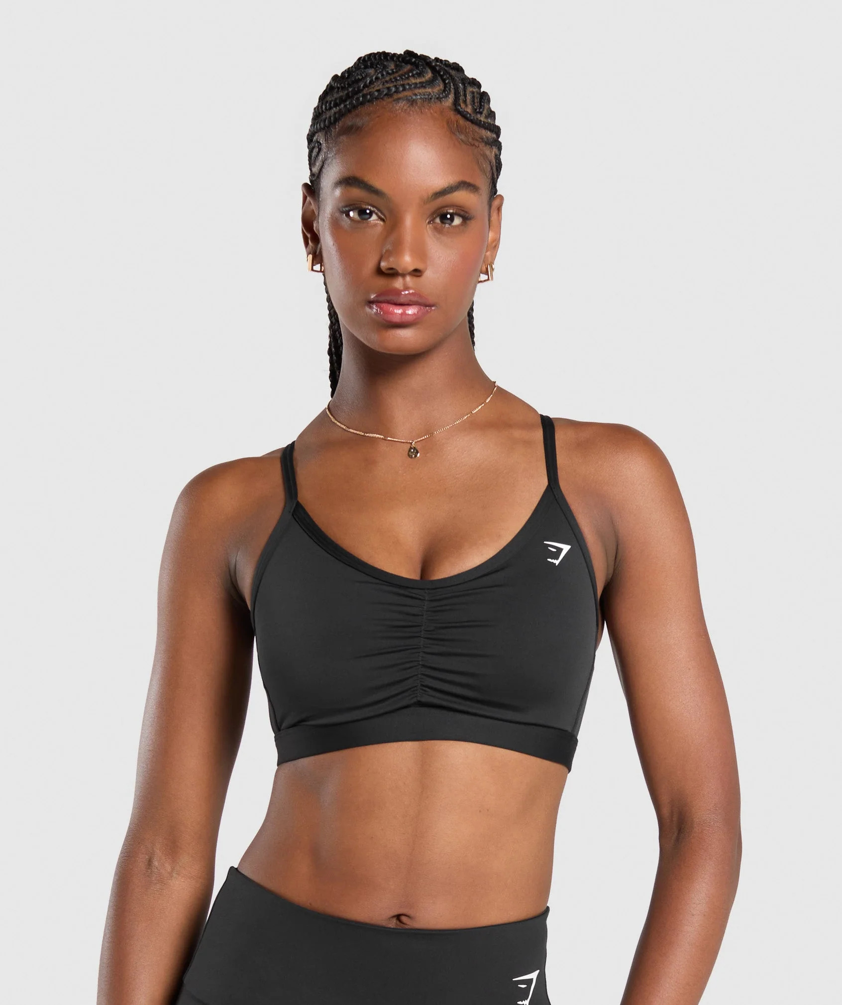 Gymshark Ruched Sports Bra - Black | Gymshark US