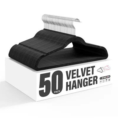 Hangers, Non-Slip Clothes Hangers with Shoulder Notches, 360° Swivel Hooks, Heavy Duty Coat Suit Hangers for Closet Space Saving | Wayfair North America