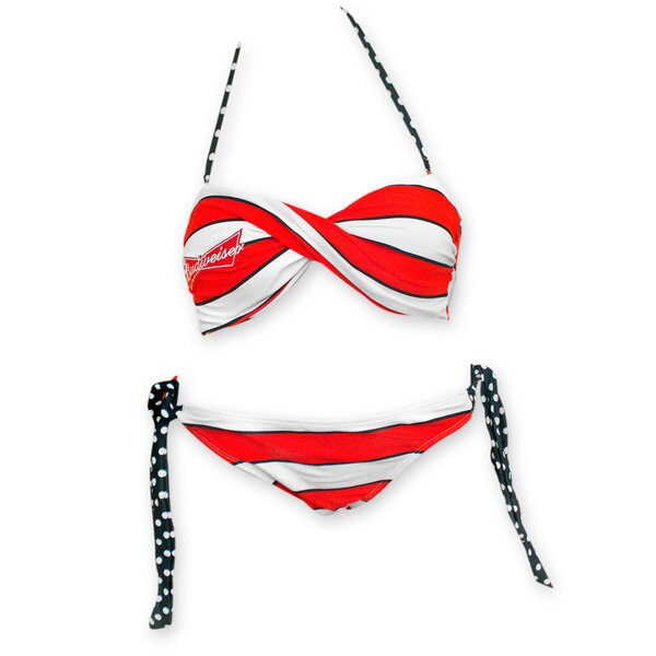Budweiser Women's Striped Bikini | Bed Bath & Beyond