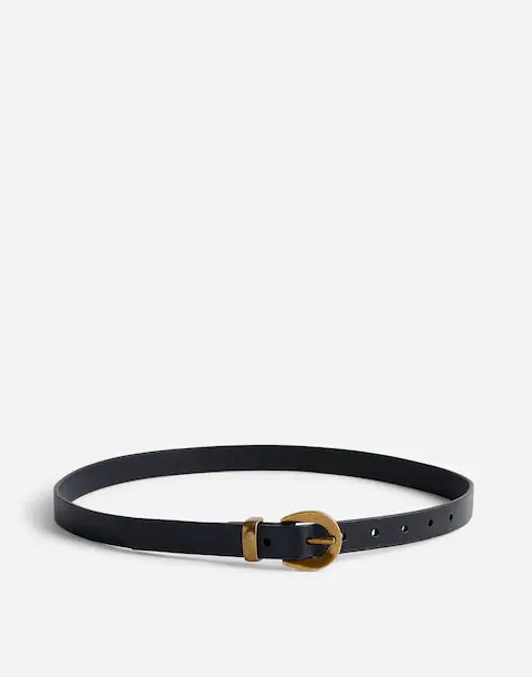 Chunky Buckle Skinny Leather Belt | Madewell | Madewell