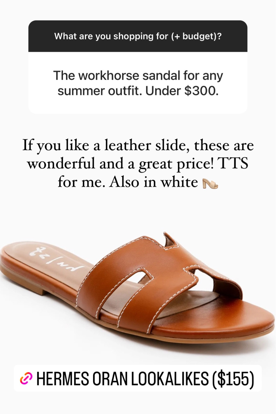 Hermes Oran inspired sandals. TTS for me!