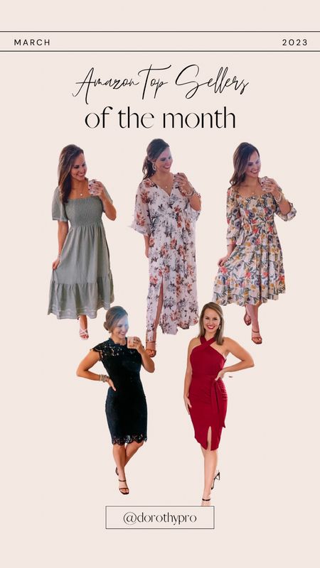 Spring dresses from amazon. Perfect for Easter outfit, Mother’s Day, wedding guest, vacation looks, baby showers, church, and special events! 

Linking my favorite strapless bra I wear with the ones that show straps. Amazon shoes. Amazon dresses. Spring outfits. Summer outfits. 

#LTKSeasonal #LTKunder50 #LTKFind