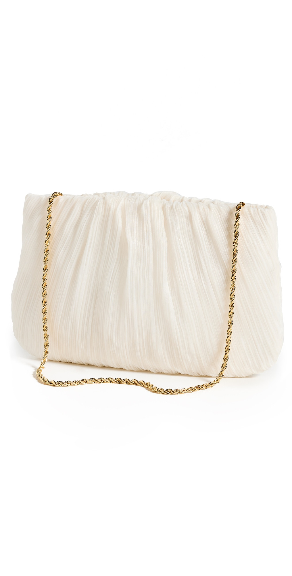 Loeffler Randall Brit Flat Pleated Pouch Pearl One Size | Shopbop