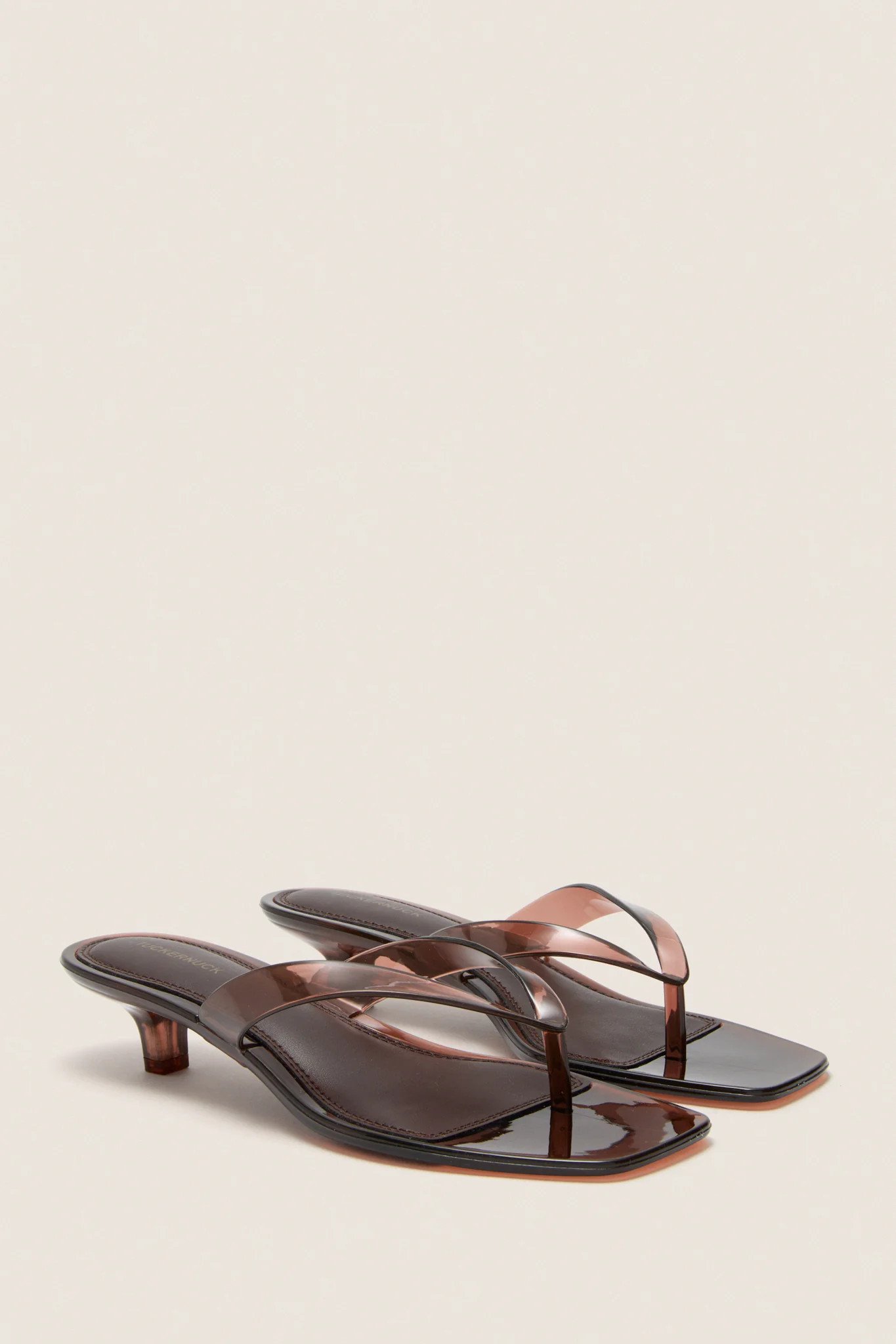 Dark Brown Gaia Jelly Heels | Tuckernuck (US)