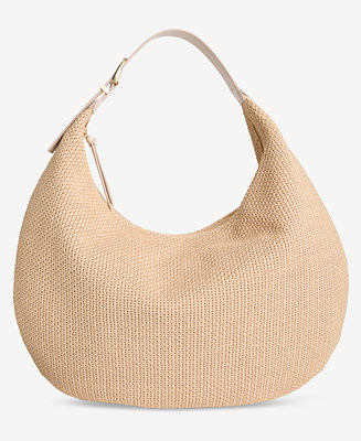 Joenii Extra-Large Straw Hobo Handbag, Macy's Exclusive | Macy's