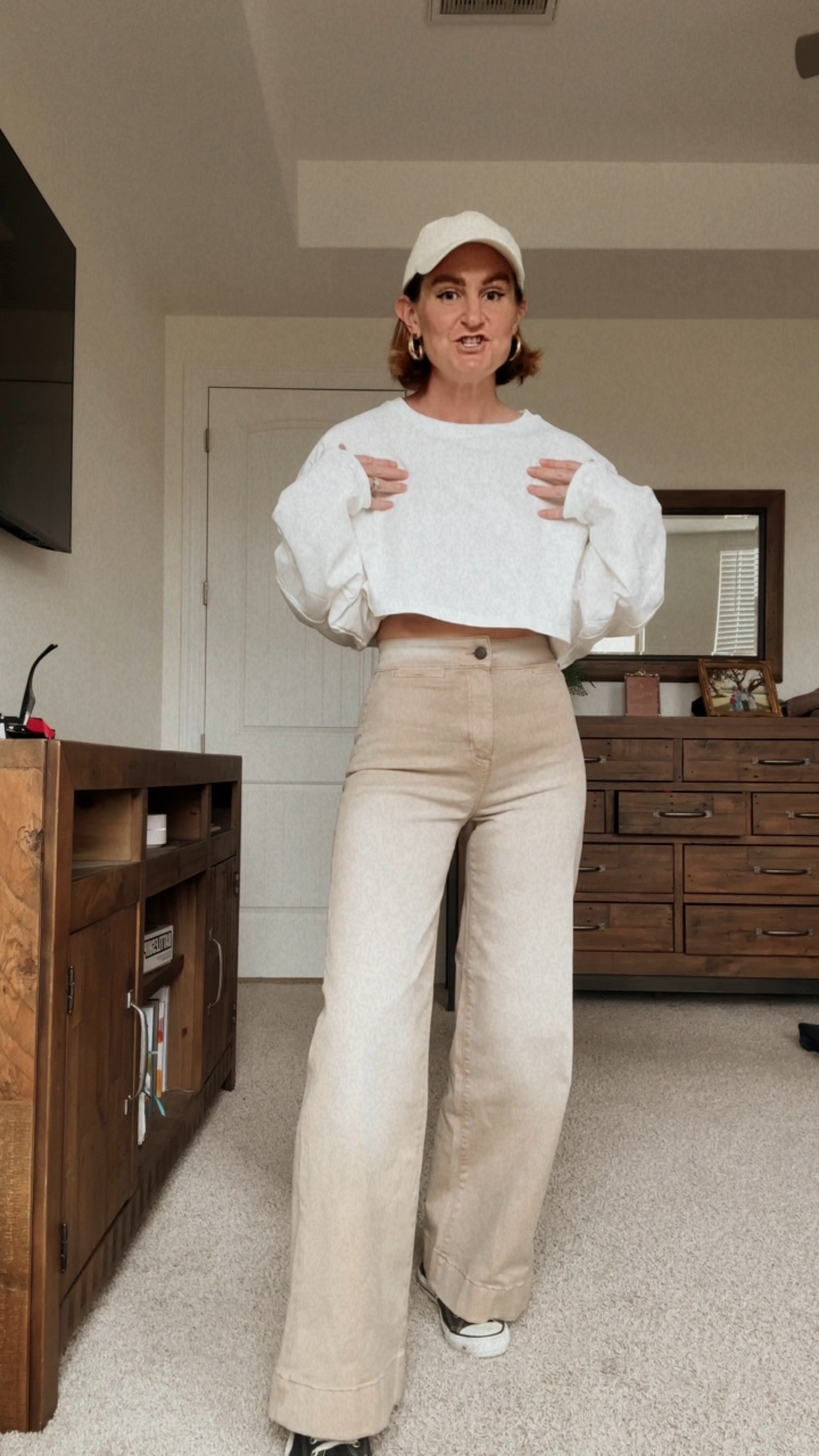 $33 pants, lets gooo!!!! I sized down one size in the pants to a size 4 (they do have stretch) and am wearing a Medium in the sweatshirt (it is buttery softtttt!) 

#LTKsalealert #LTKstyletip #LTKfindsunder50