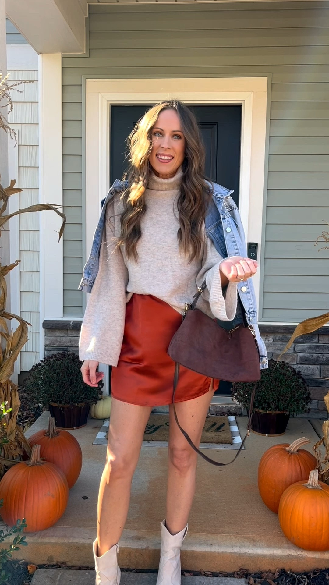 Fall OOTD ❤️

Silk skirt, sweater, denim jacket, western boots, suede pride, fall fashion. Amazon fashion 

#LTKFindsUnder50 #LTKSeasonal #LTKStyleTip