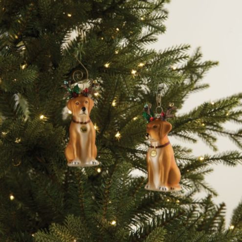Sleigh Dog Ornament - Set of 2 | Ballard Designs, Inc.