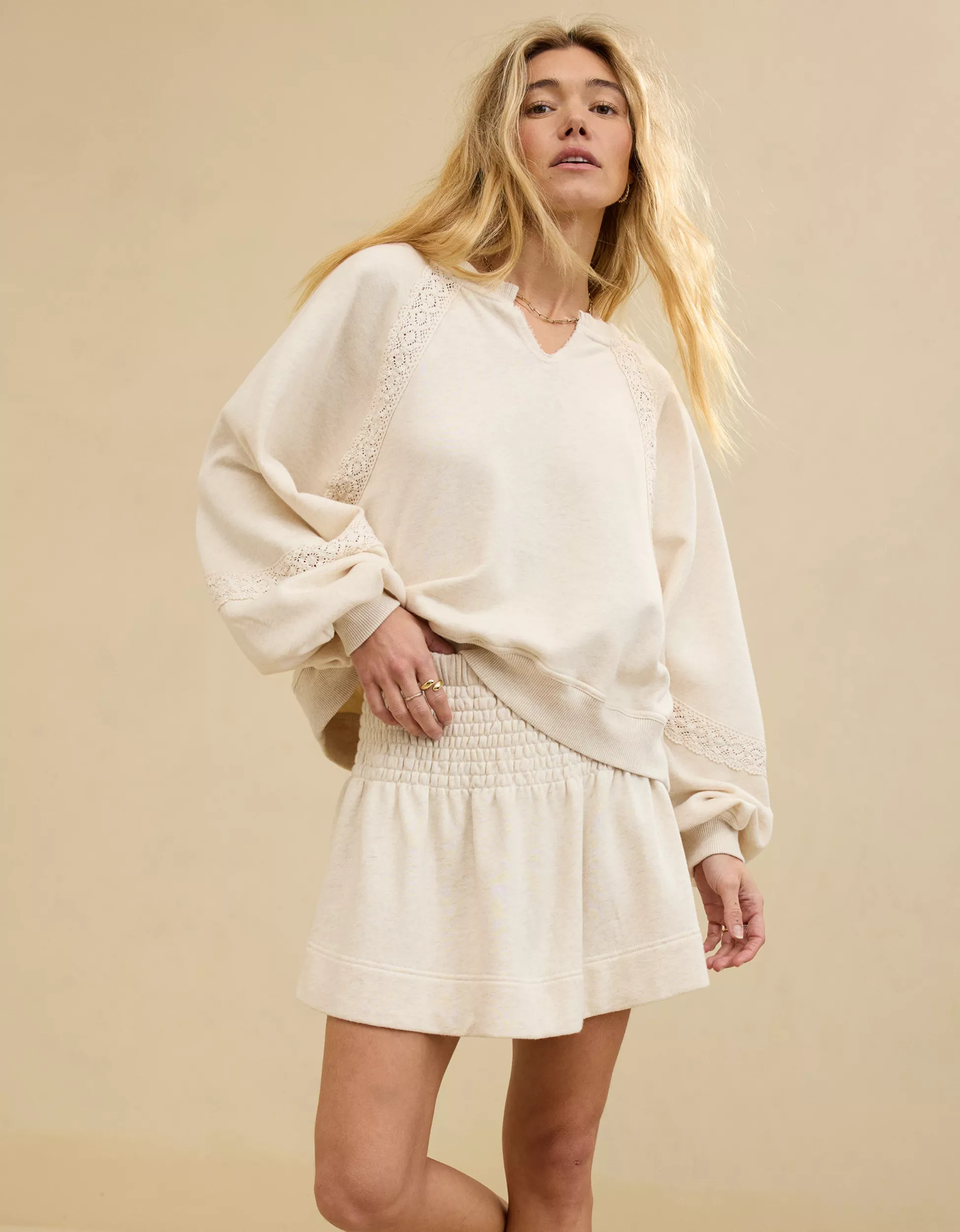 Aerie Hey Crochet Sweatshirt | Aerie