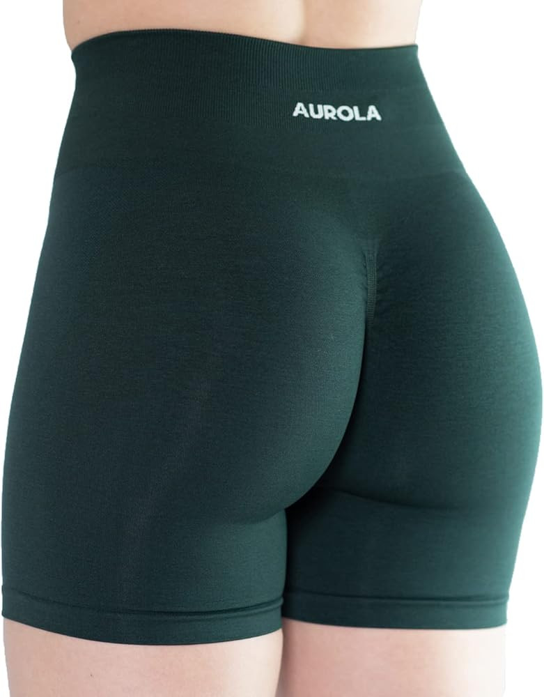 AUROLA Women's Athletic Shorts High Waisted Running Shorts Sporty Short Gym Elastic Workout Shorts | Amazon (US)