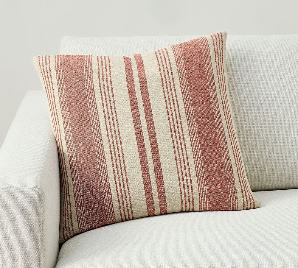 Rustic Striped Pillow | Pottery Barn (US)