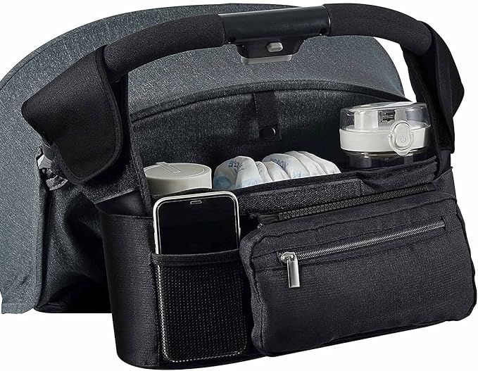 Baby Stroller Organizer with Cup Holder, Large Capacity Universal Portable Black Accessories Cadd... | Amazon (US)