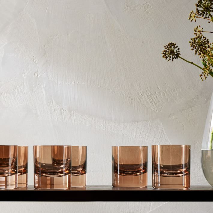 Estelle Colored Glass Rocks Glass (Set of 6) | West Elm (US)