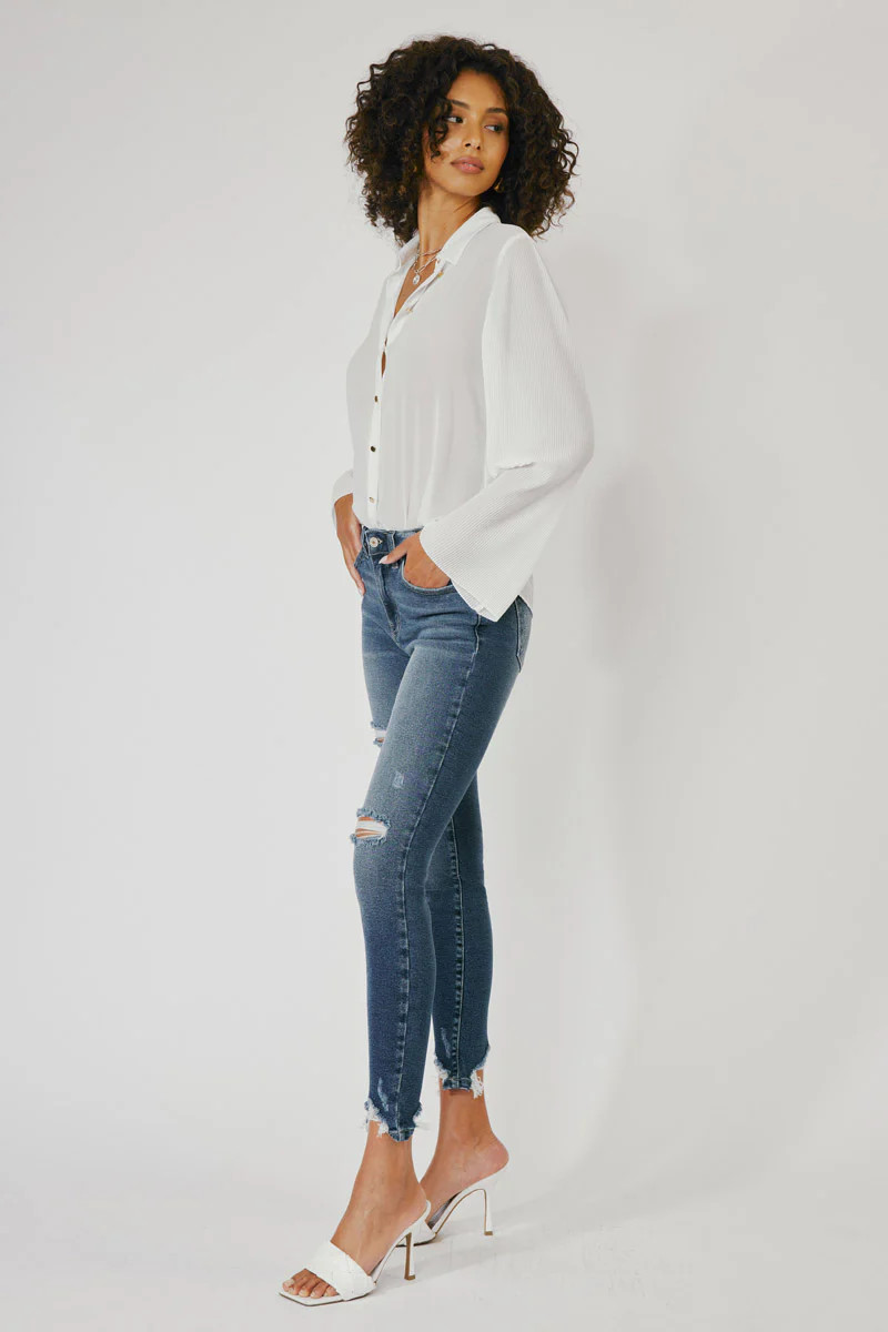 Declan High Rise Ankle Skinny Jeans | Kancan USA