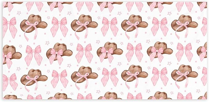 Coquette Preppy Cowgirl Hats Beach Towel - Aesthetic Girly Pink Bow Pool Towels Microfiber Absorb... | Amazon (US)