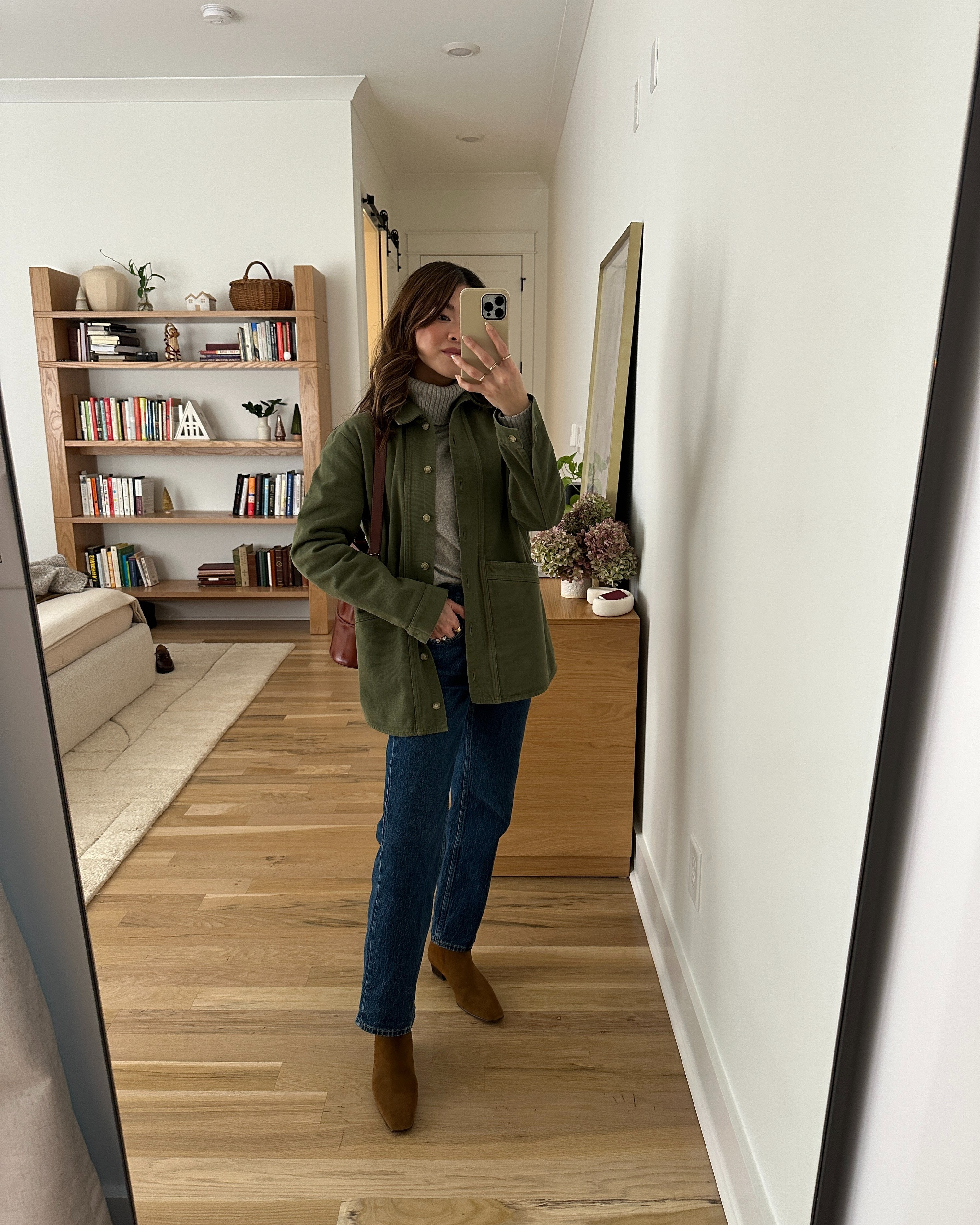 Sizing info: jeans size 23 short in dark wash, turtleneck size XS, jacket size small!
petite fashion, get dressed with me, outfit inspiration, ootd, nashville outfit, Nashville influencer, petite style, vacation style, casual outfits, mom style, petite pants, winter dress, winter outfit, winter pants, winter outfit inpso, winter outfit idea, winter top, winter style, winter sweater, cozy sweater, cold weather sweater, cold weather outfit, winter bag, winter purse, denim, jeans, jacket, winter jacket, light jacket, green jacket, turtle neck, turtleneck sweater  

 

#LTKootd #LTKmomlife #LTKPetite