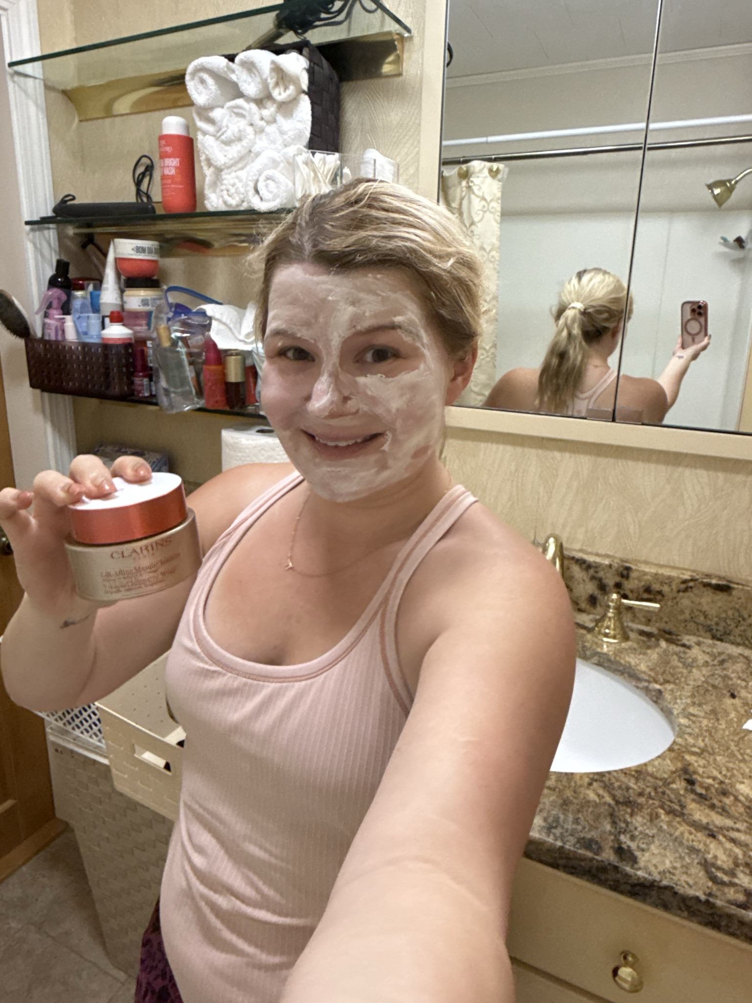 I am obsessed with this Clarin’s face masque. 

#LTKselfcare #LTKBeauty #LTKPetite