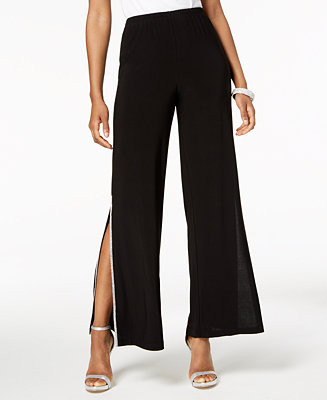 MSK Sequined Wide-Leg Pants, Regular - Macy's | Macy's