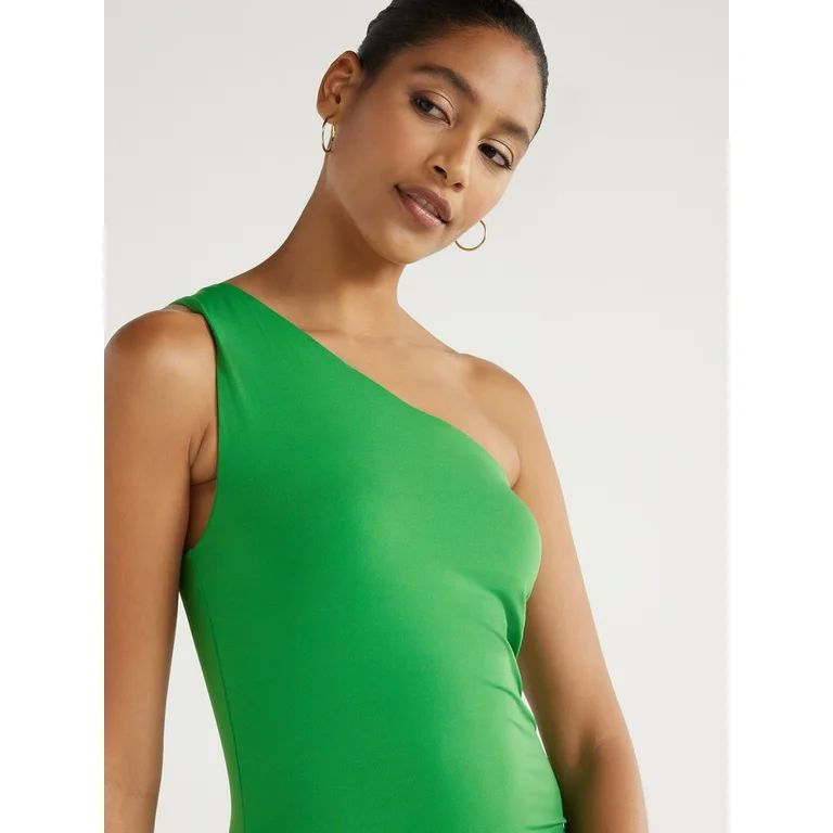 Scoop Women’s One Shoulder Dress, XS-XXL | Walmart (US)