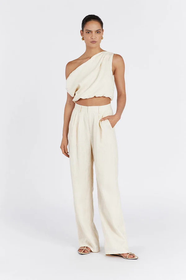 NORAH BUTTERMILK LINEN PANT | DISSH