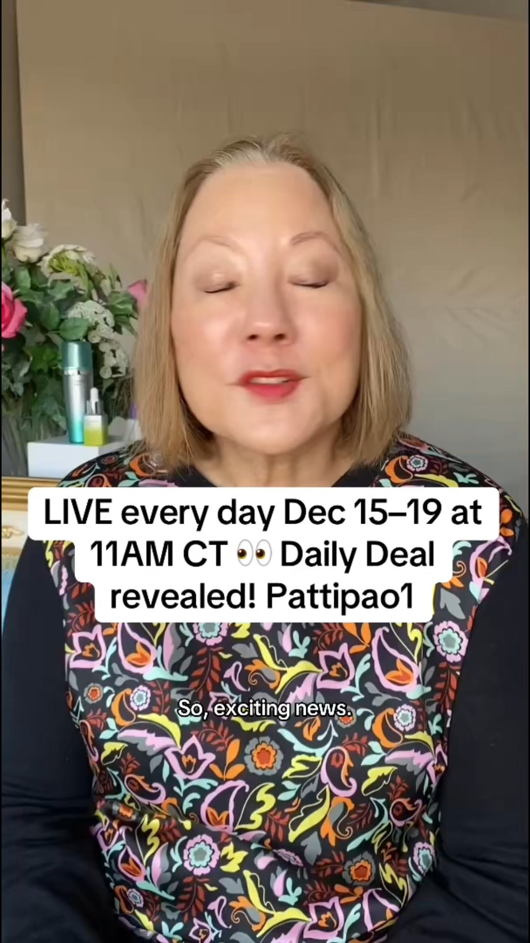 We’re LIVE every day Dec 15–19 at 11AM CT 🎉 Tune in daily to see the Daily Deal before it sells out! Instagram: pattipao1

#LTKSaleAlert #LTKHoliday #LTKBeauty