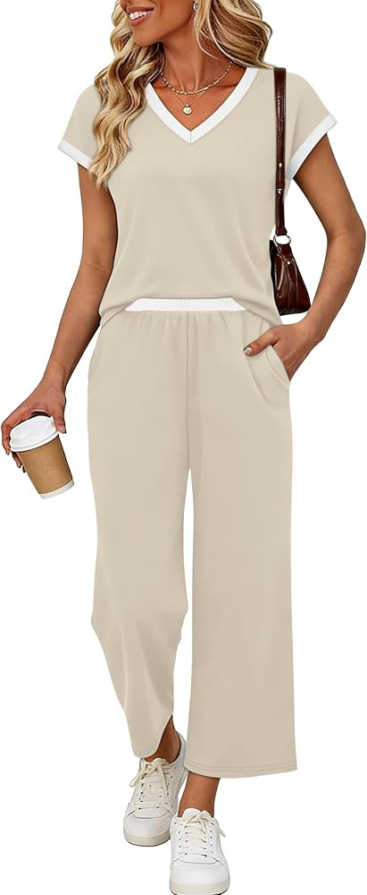 Sampeel Two Piece Sets for Women Lounge Sets Matching Sets Women Clothing Airport Travel Outfits ... | Amazon (US)