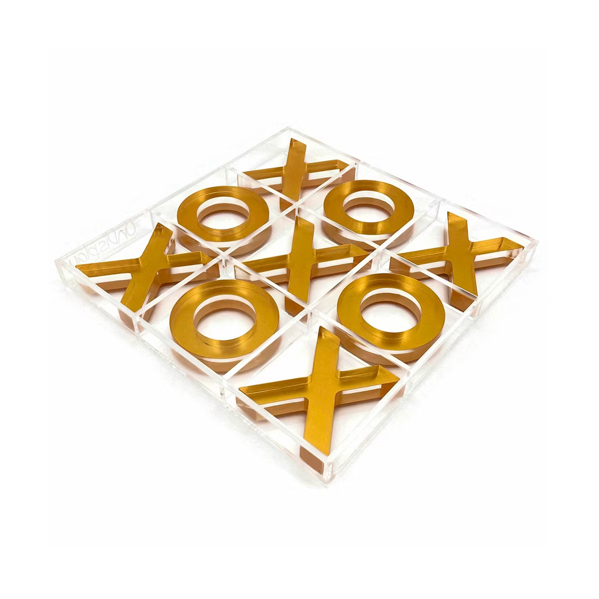 OnDisplay Luxe Acrylic Tic Tac Toe Set, Gold | Target