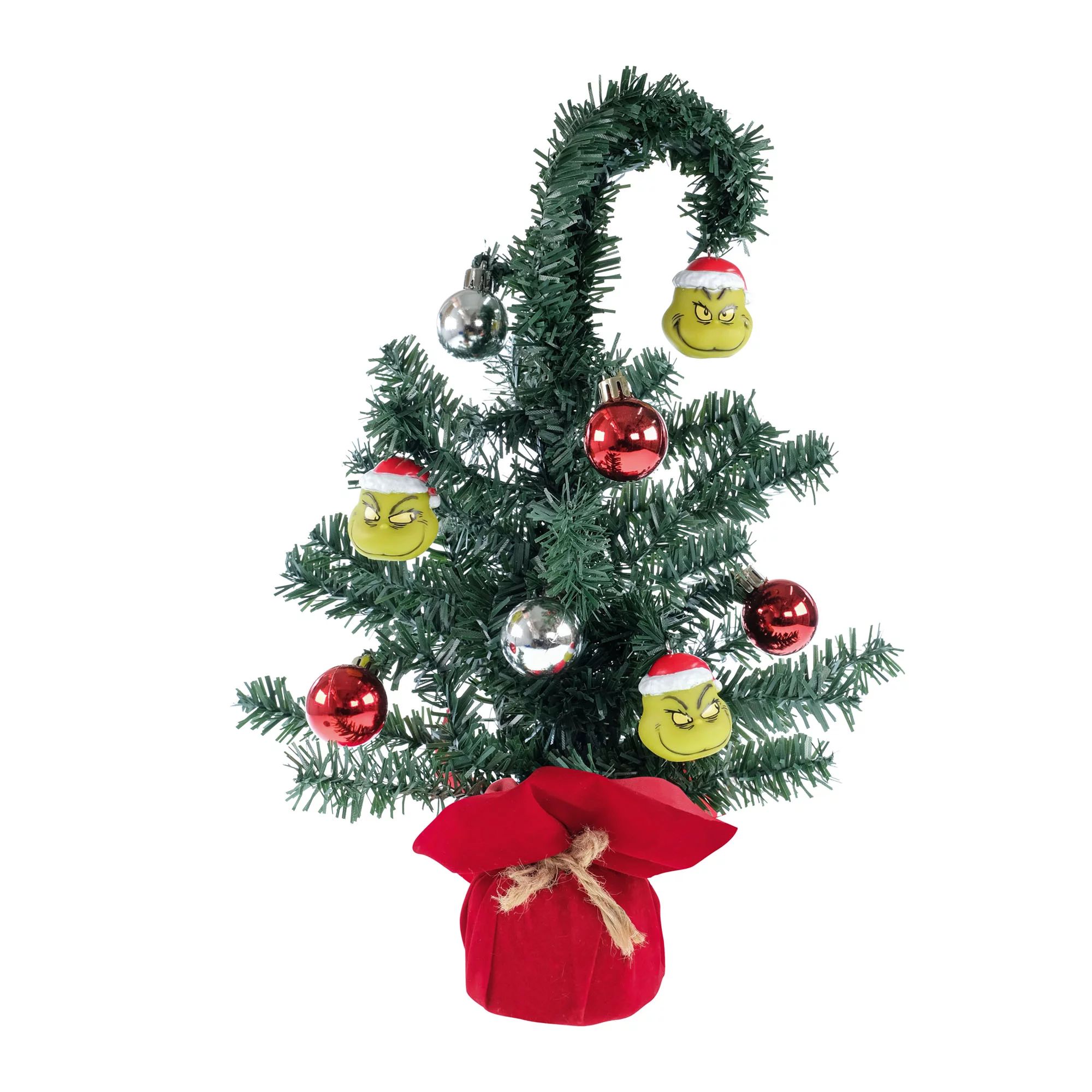 Dr Seuss' The Grinch Who Stole Christmas, Grinch 16 inch Tall Decorated Faux Christmas Tree, Mult... | Walmart (US)