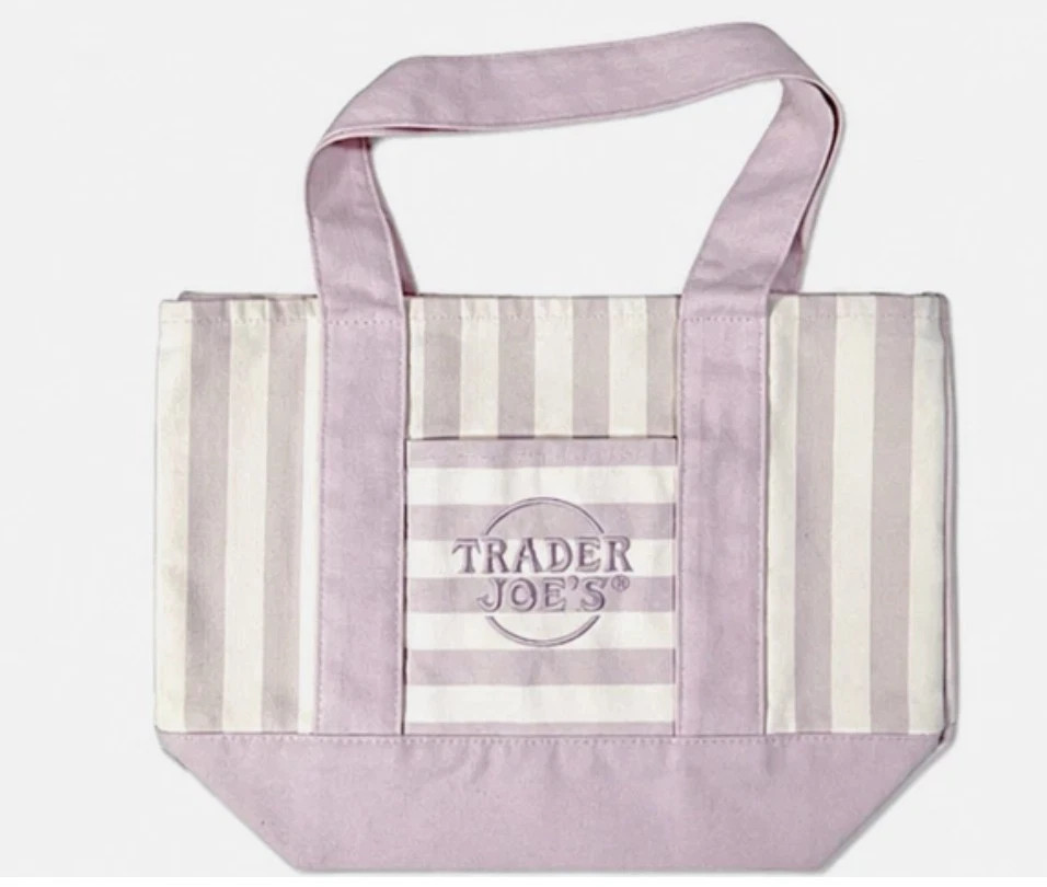 Trader Joe's Striped Canvas Mini Tote Choose Color Authentic Fast Ship | eBay | eBay US