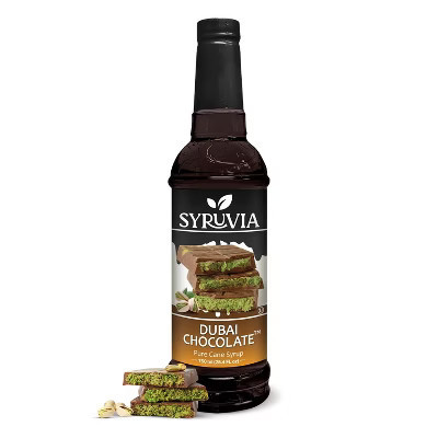 Syruvia Dubai Chocolate Syrup for Coffee 25.4 fl oz Premium Coffee Flavoring Syrup | Target