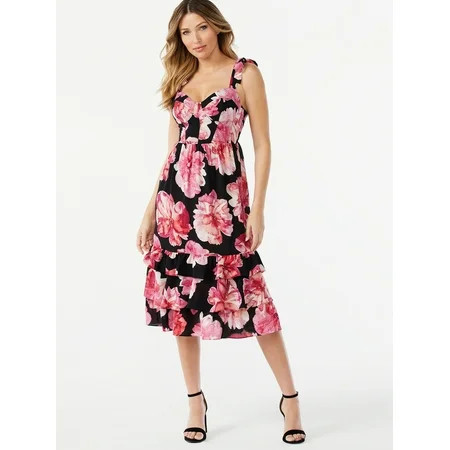 Sofia Jeans by Sofia Vergara Women s Bustier Midi Sundress | Walmart (US)