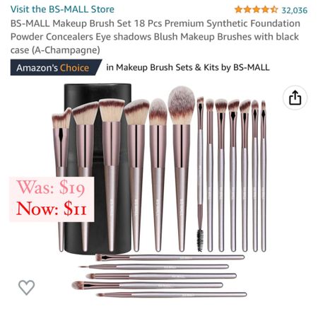 18 piece makeup brush set from Amazon is now only $11 😍

#LTKsalealert #LTKbeauty #LTKunder50