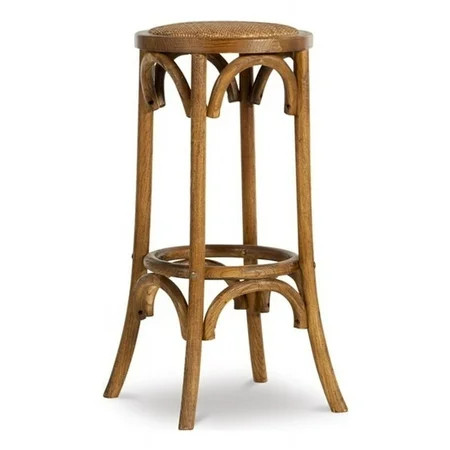 Linon Rae 30" Wood Backless Bar Stool in Brown | Walmart (CA)