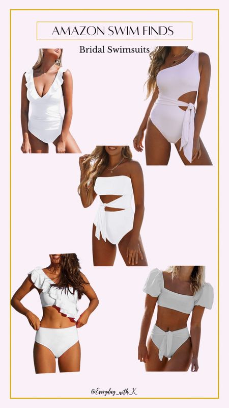 Amazon Swim Finds: Bridal
Swimsuits 

#LTKSeasonal #LTKunder50 #LTKstyletip