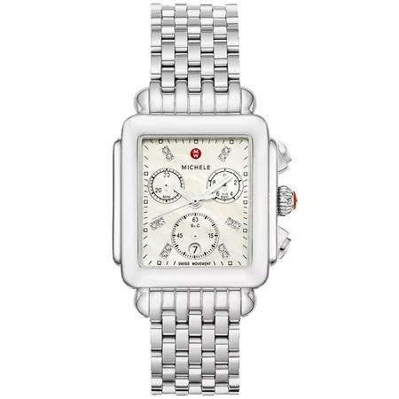 Michele Women's Deco Diamond White MOP Dial Watch - MWW06A000778 | Walmart (US)