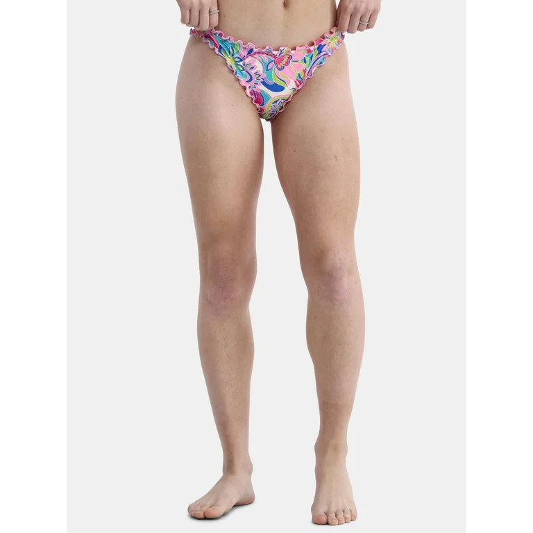 No Boundaries Lettuce Edge Bikini Bottoms, Women's - Walmart.com | Walmart (US)
