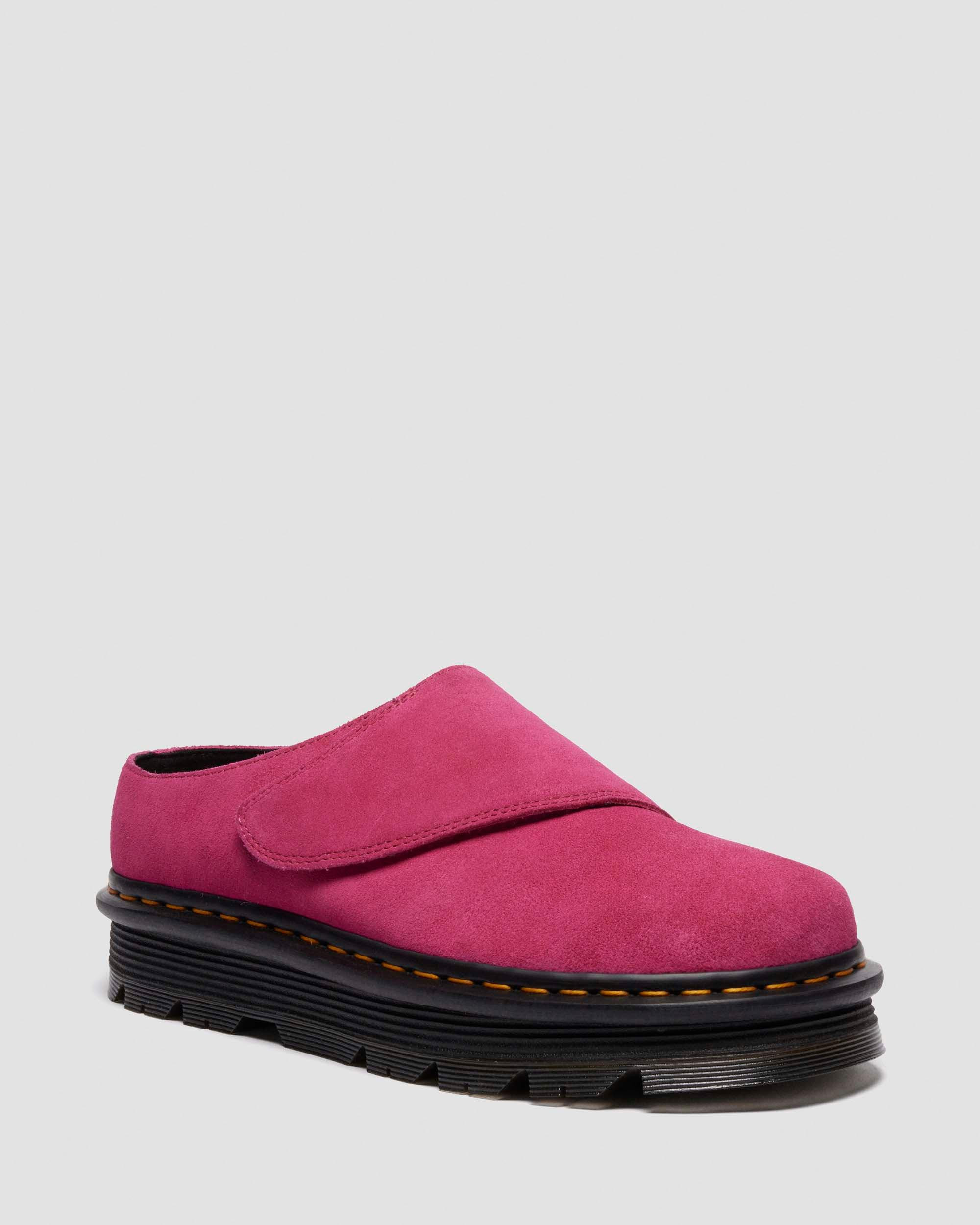 Zebzag Anywair Suede Mules in Fuchsia Pink | Dr. Martens | Dr. Martens