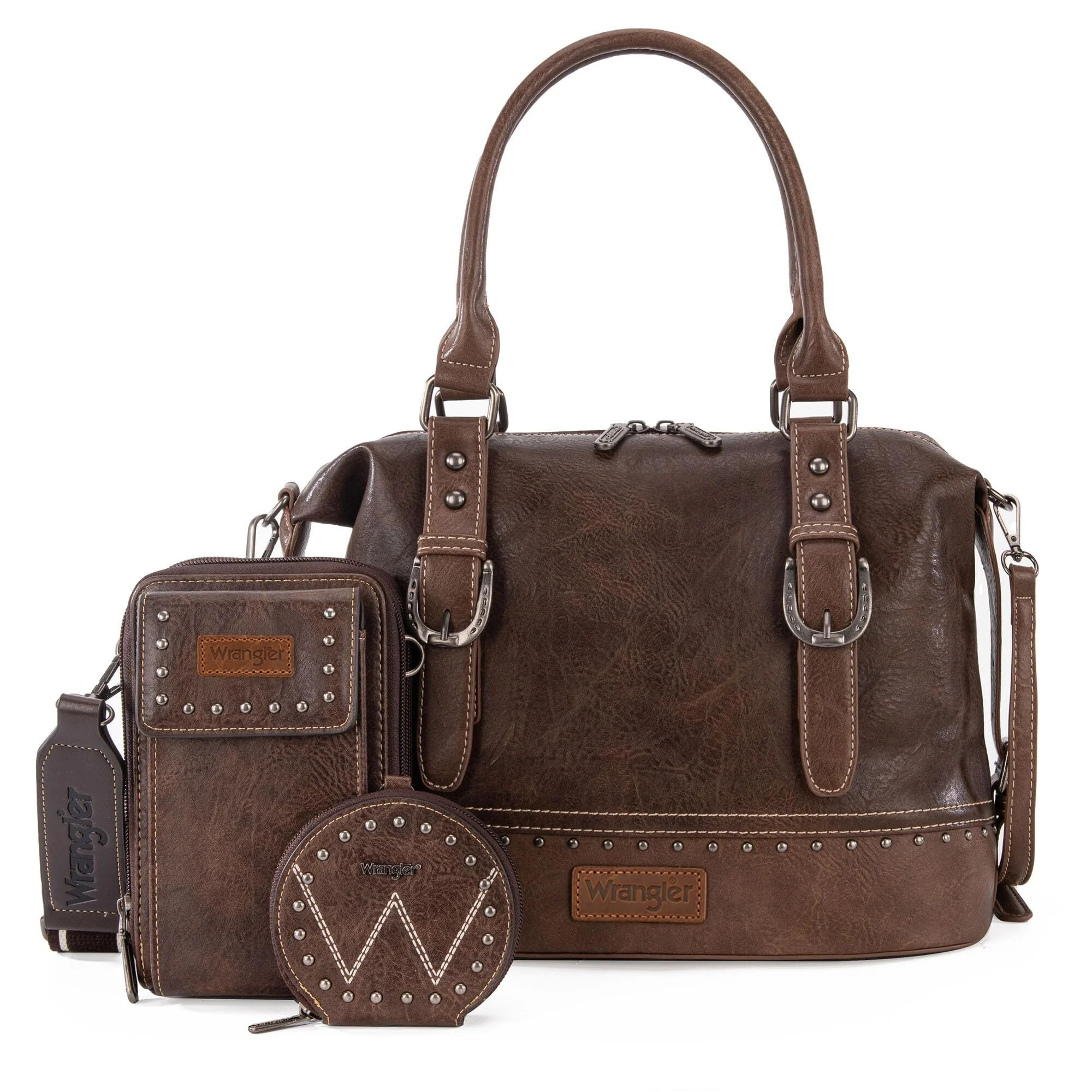 Wrangler Doctor Bag for Women Satchel Handbags, Coffee | Walmart (US)