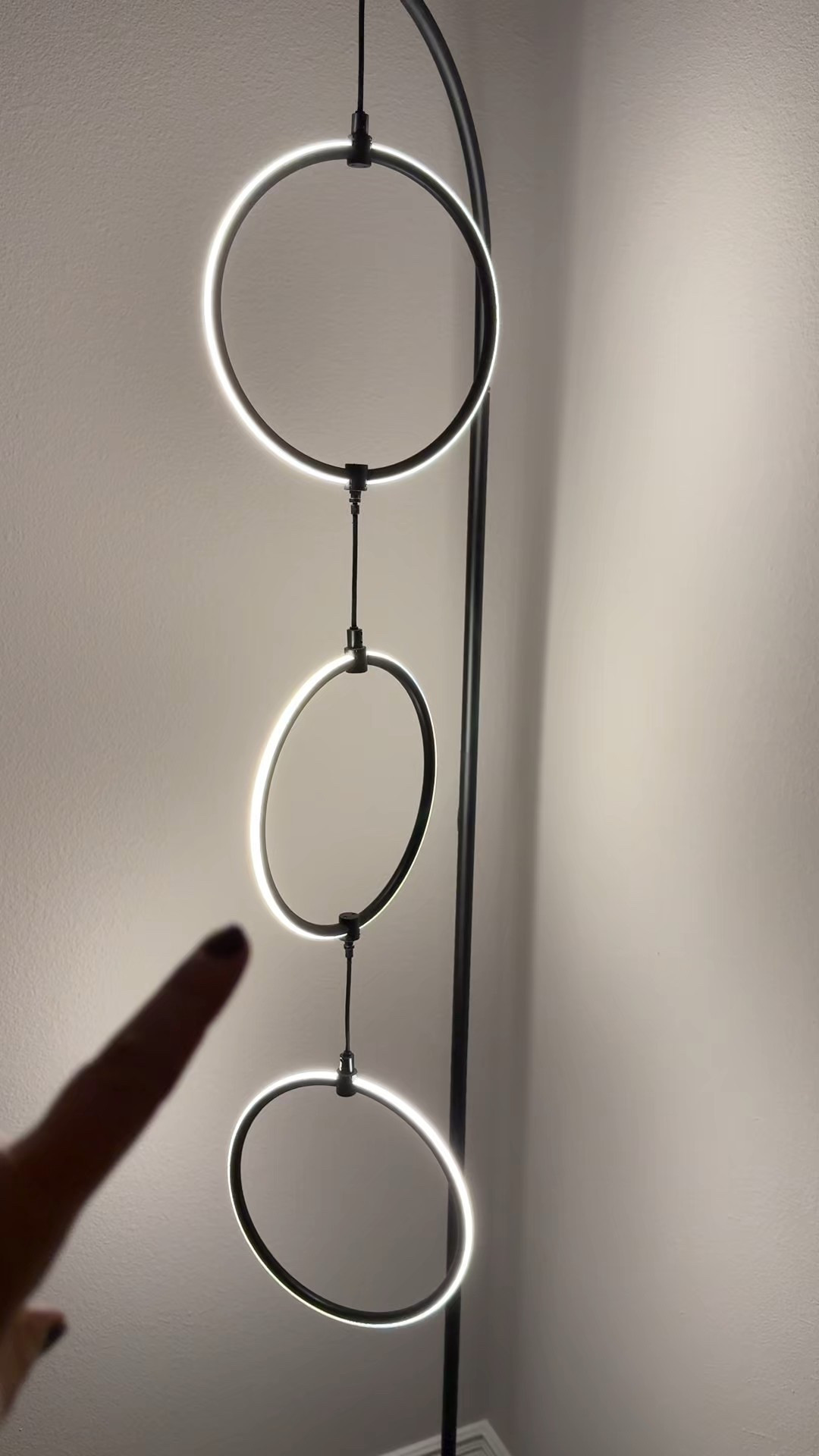 My favorite lamp! Tall floor lamp with 3 ring design. 3 different light settings 

#LTKHome #LTKFindsUnder100