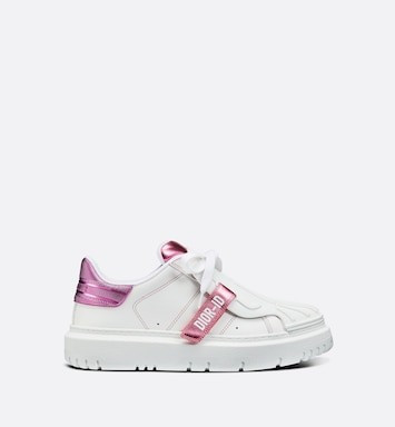 Dior-ID Sneaker White and Metallic Pink Calfskin | DIOR | Dior Beauty (US)