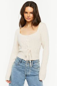 Pointelle Tie-Waist Sweater | Forever 21 (US)