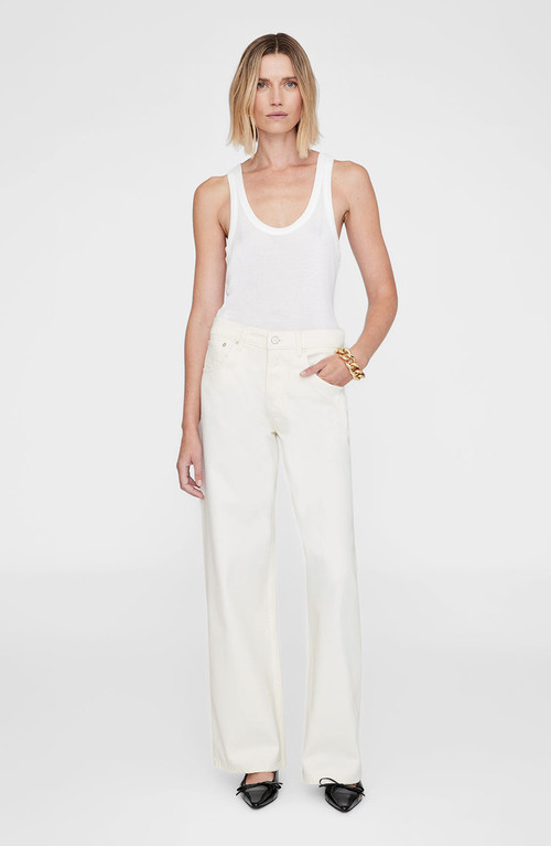 ANINE BING Manon Jean in Ecru at Nordstrom, Size 31 | Nordstrom