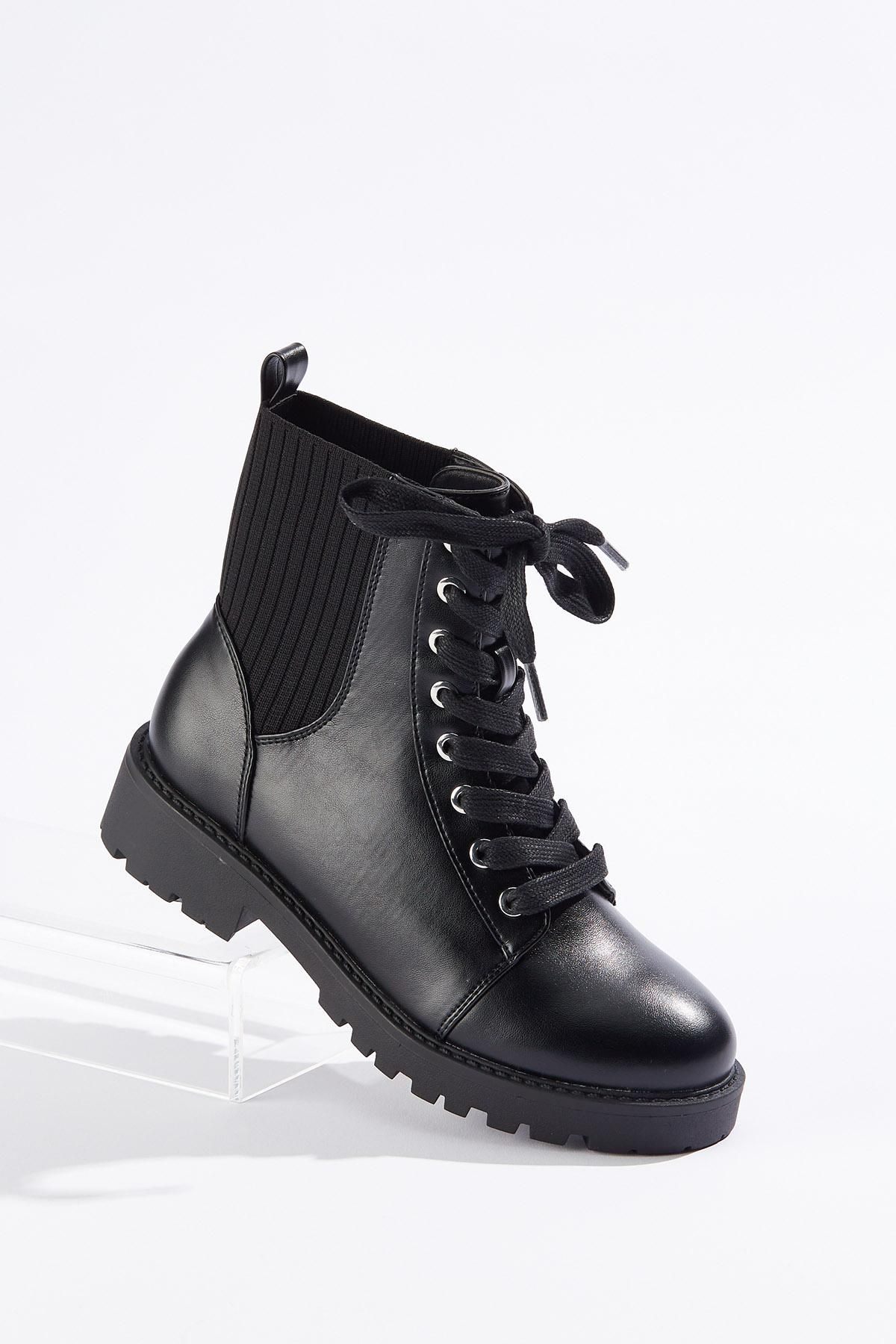 Black Combat Boots | Cato Fashions