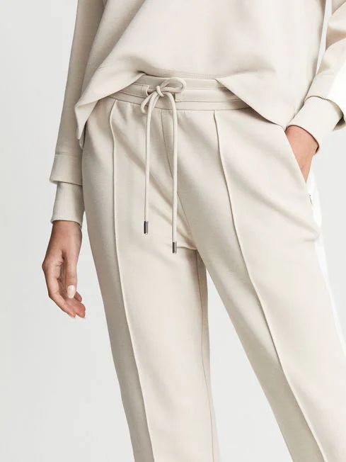 Reiss Neutral Molly Pinched Seam Joggers | Reiss US