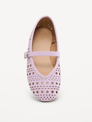 Faux-Leather Mary Jane Ballet Flats for Girls | Old Navy (US)