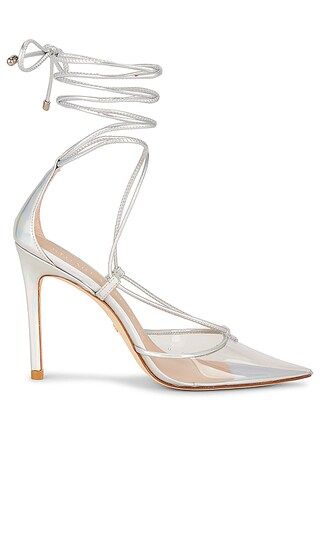 Stuart Lace Up 100 Pump in Silver & Aurora | Revolve Clothing (Global)