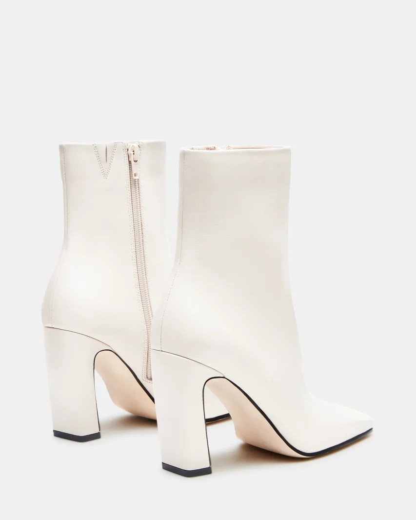 LIZABELLE Bone Leather Square Toe Ankle Boot | Women's Booties | Steve Madden (US)